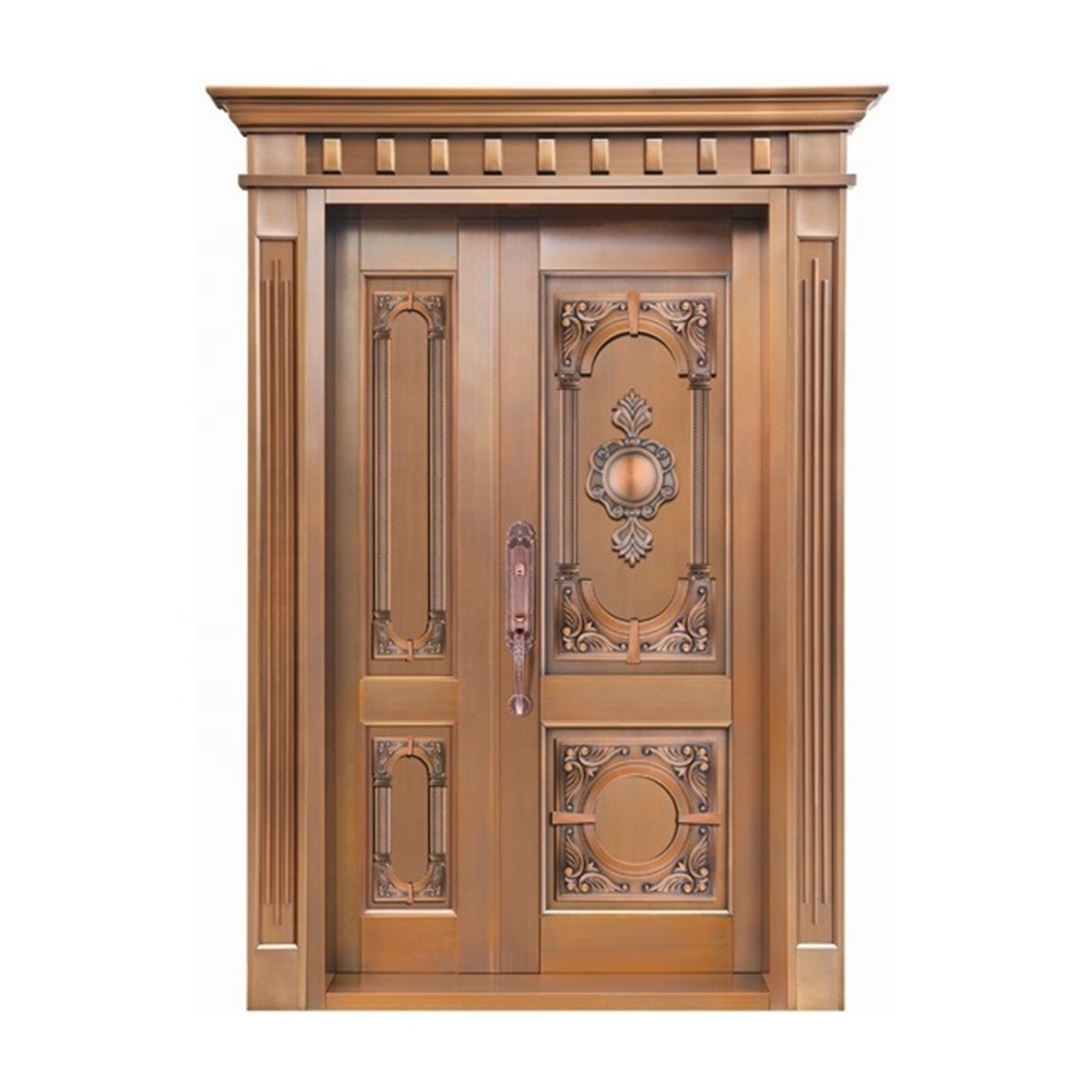 French front security steel copper door designs used exterior doors for sale