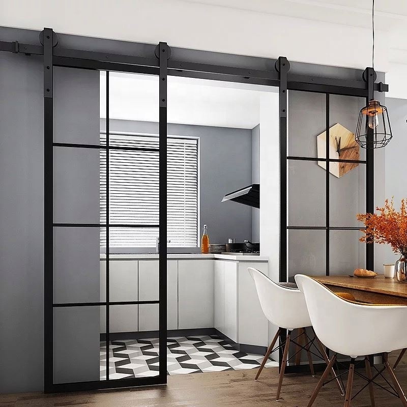 New design iron barn door sliding grill door