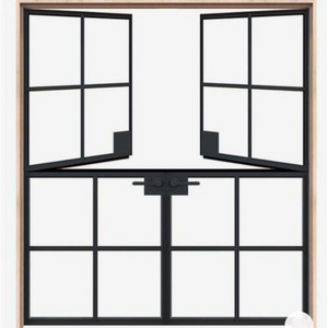 Hot sale wholesale top and bottom double swing Interior Wrought iron steel dutch door with hardware