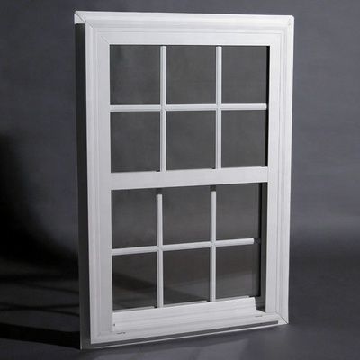 Cheap Anti-theft House Plastic Profile Window Grid PVC Vertical Sliding Window /Grill Design Up Down Windows