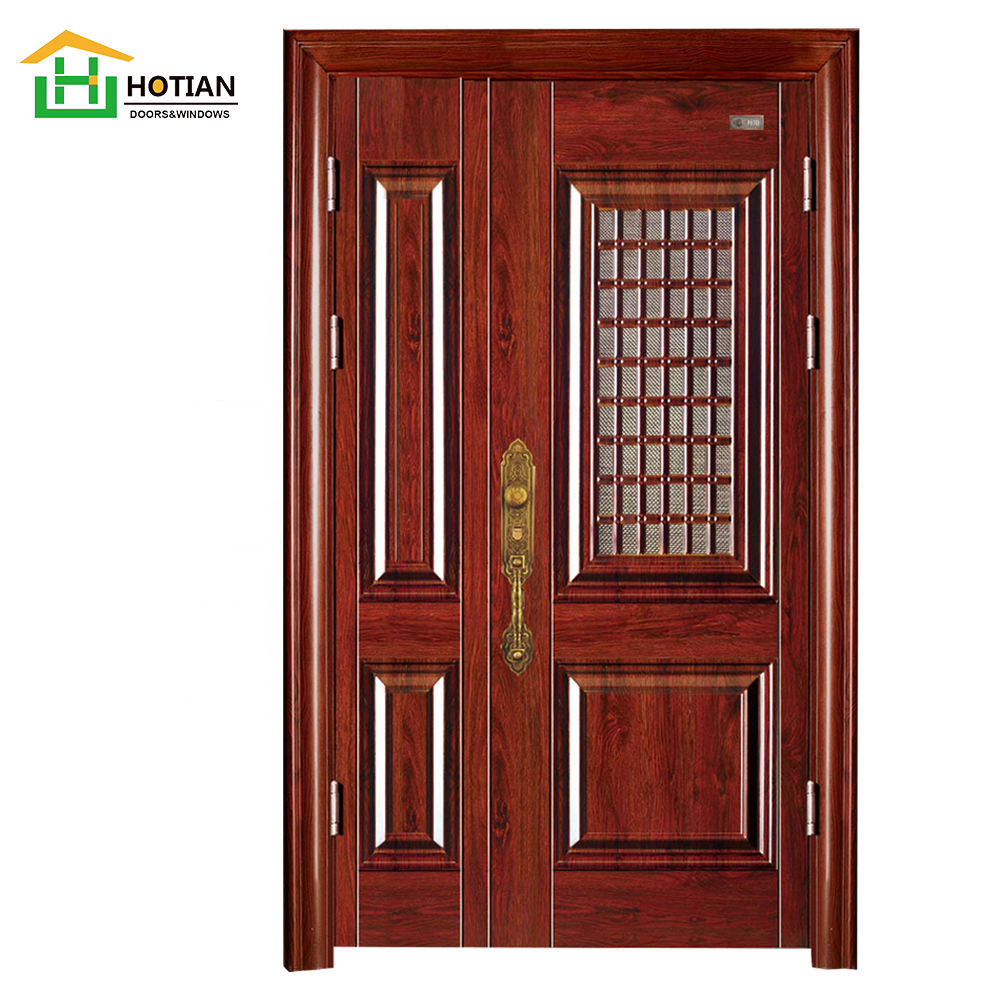 Best price used metal gatehouse security steel door one and half exterior hollow door