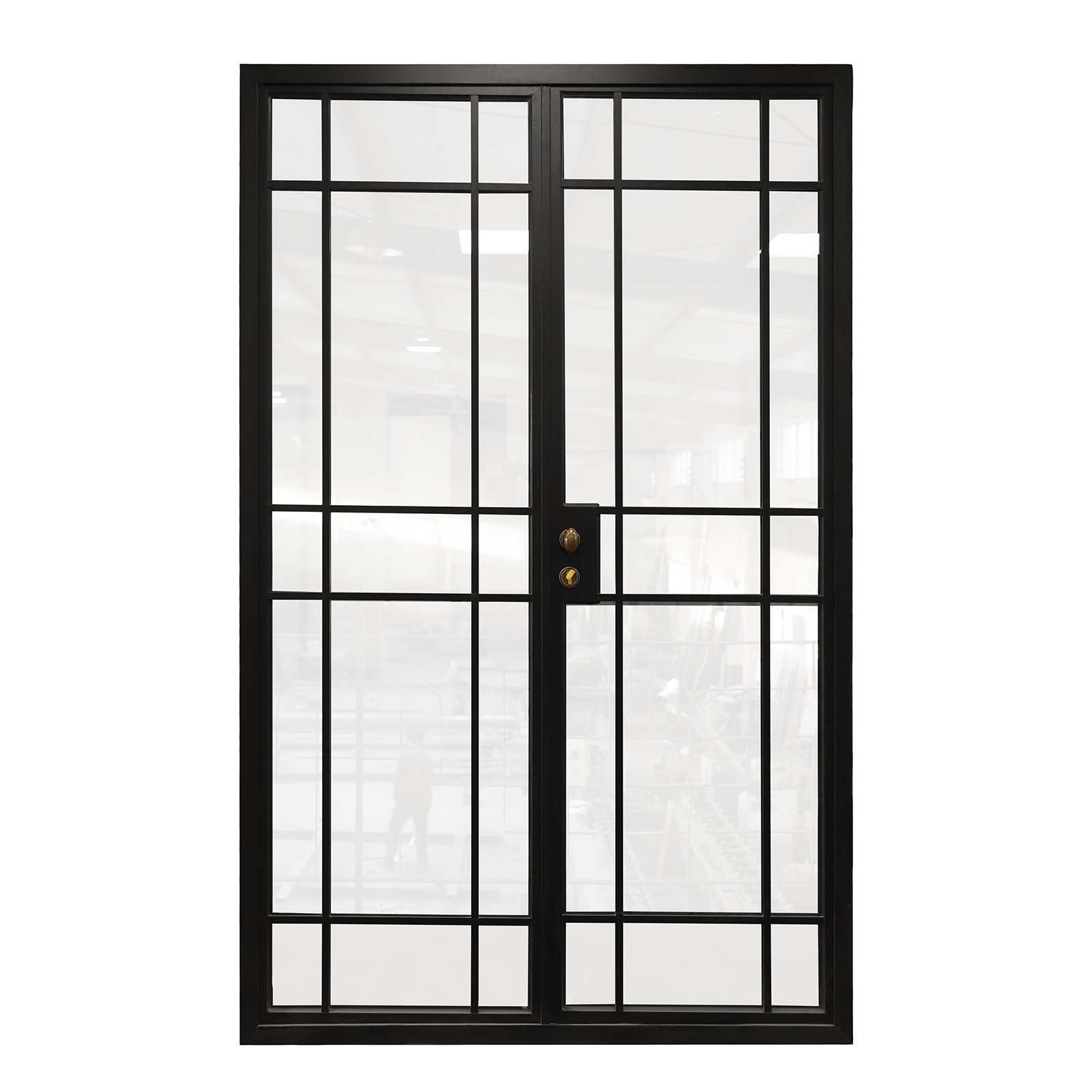 Solid Steel Interior Steel Glass Doors Internal Crittall Door Room Divider Fixed or Casement  Glass Wall