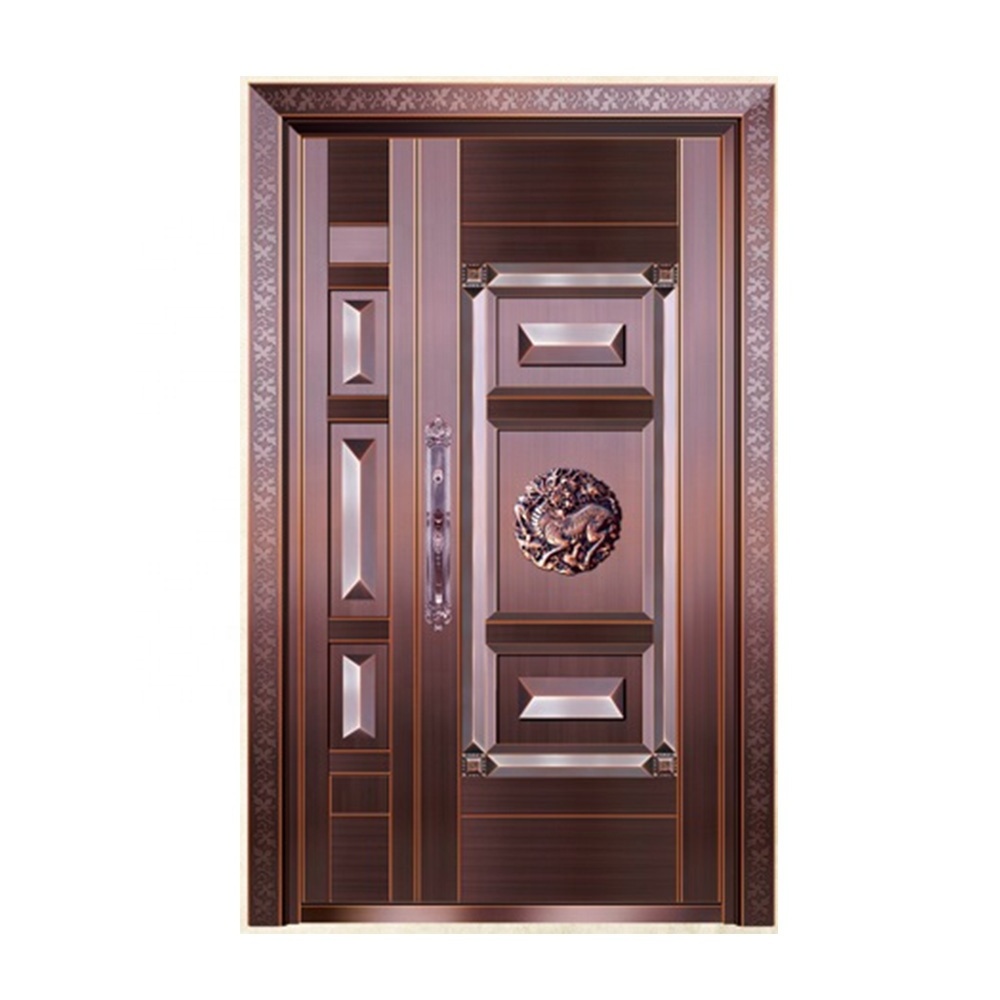 French front security steel copper door designs used exterior doors for sale