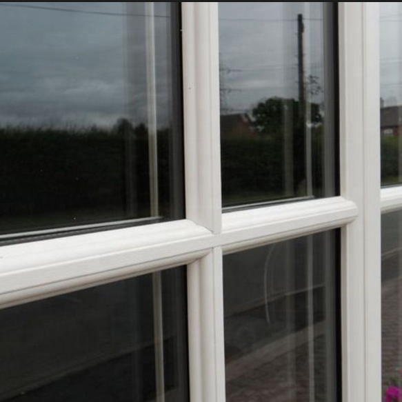 Decorative security UPVC bars casement windows with grid for bedroom