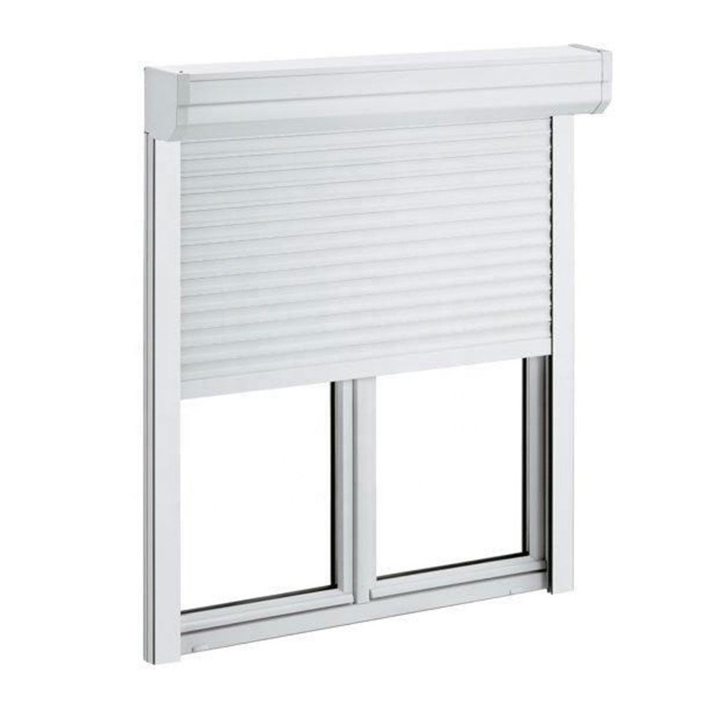 Beautiful appearance popular sale roller shutter window UPVC sliding window with roller shutter