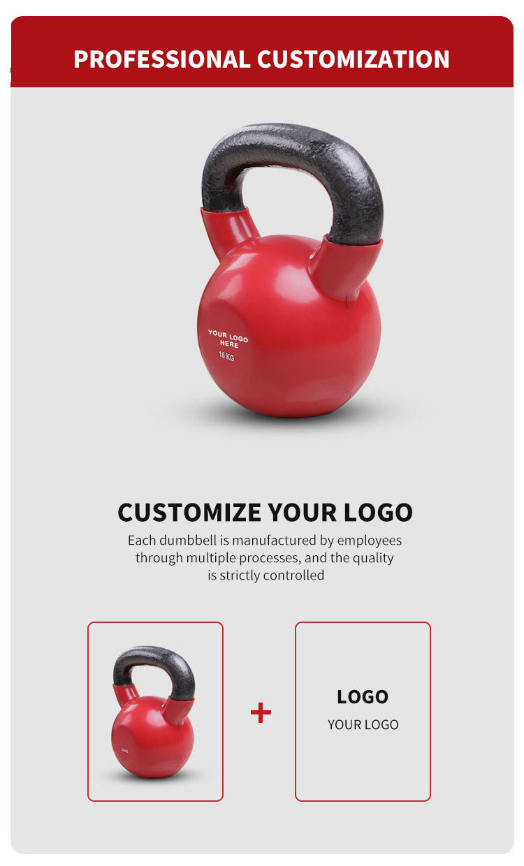 Wholesale 4kg 8kg 32kg Workout Fitness Gym Powder Vinyl Coated Kettlebell For Weight Lifing Exercise