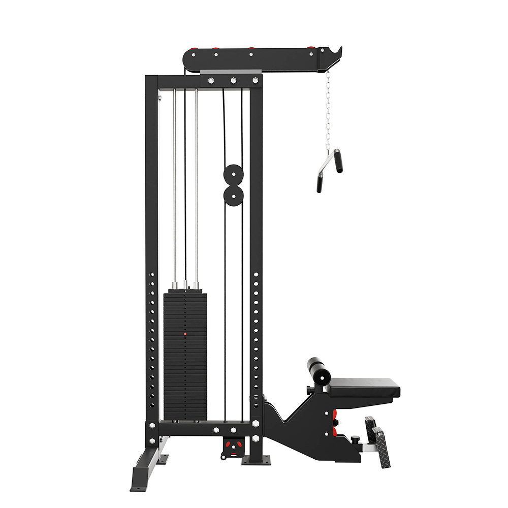 Commercial Gym Strength Lat Pulldown Low Row Machine High And Low Pull Station Trainer