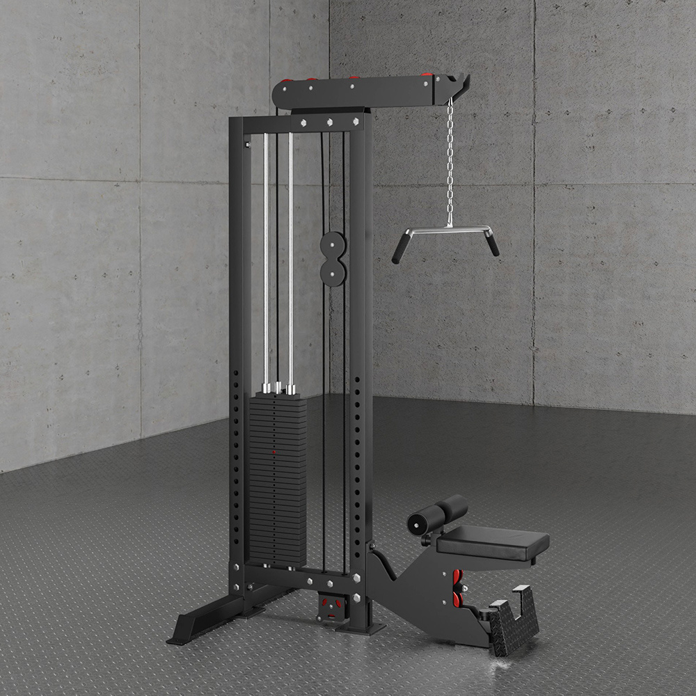 Commercial Gym Strength Lat Pulldown Low Row Machine High And Low Pull Station Trainer