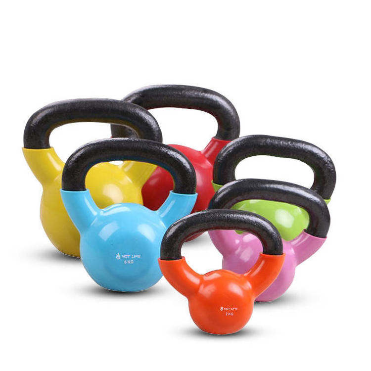 Wholesale 4kg 8kg 32kg Workout Fitness Gym Powder Vinyl Coated Kettlebell For Weight Lifing Exercise