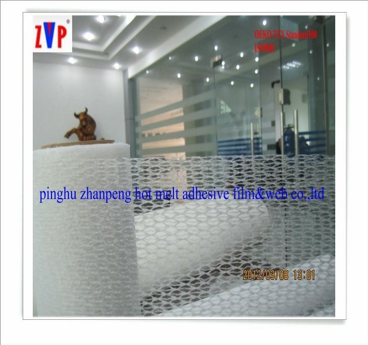 High strength-double sided hot melt net for high grade fabric lamination,with good dry cleaning