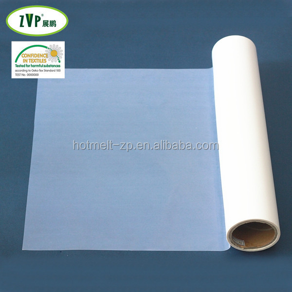 high bonding polyester hot melt adhesive film with paper for fabric textile