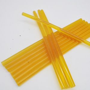 Light yellow 11mm*300mm hot melt silicone glue stick with hot glue gun for glue rolls