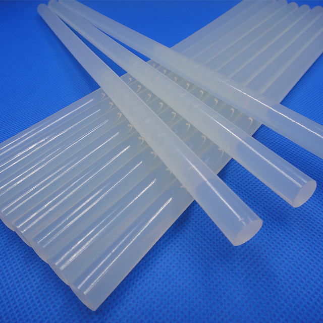 Silicone Translucent hot melt glue sticks whit glue gun 11mm and 7mm for carton