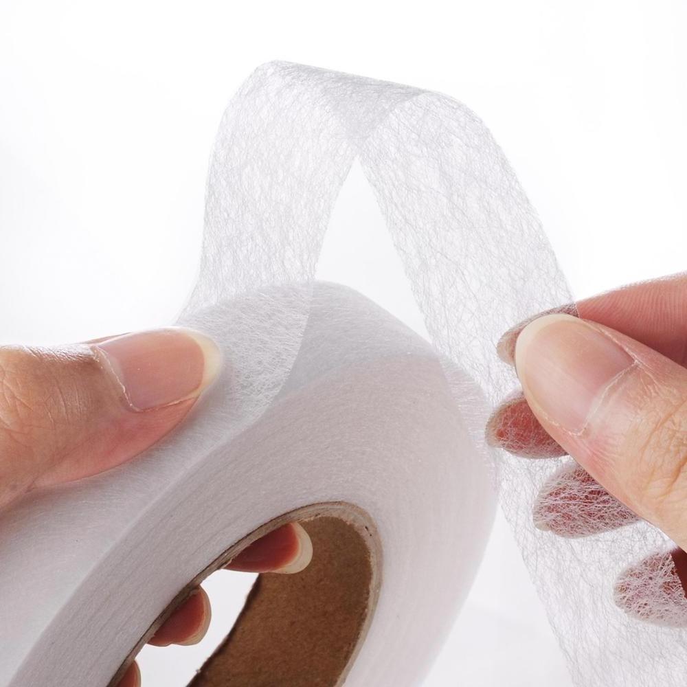 TPU Hot Melt Adhesive Web 1.5cm x 100M Sewing Sew Fabric Strong Hemming Glue Wonderweb Tape One Roll White