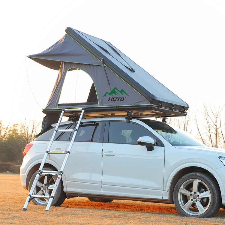 HOTO Rooftop tents and camping equipment winter sun solar panel car cold hard shell roof top tent for SUV Jeep