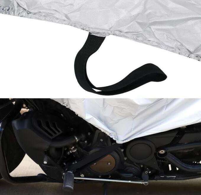 HOTO Heavy Duty Half Motorbike cover with Storage Bag Outdoor Folding Protection Anti UV Proof Motorcycle Rain Protection Cover