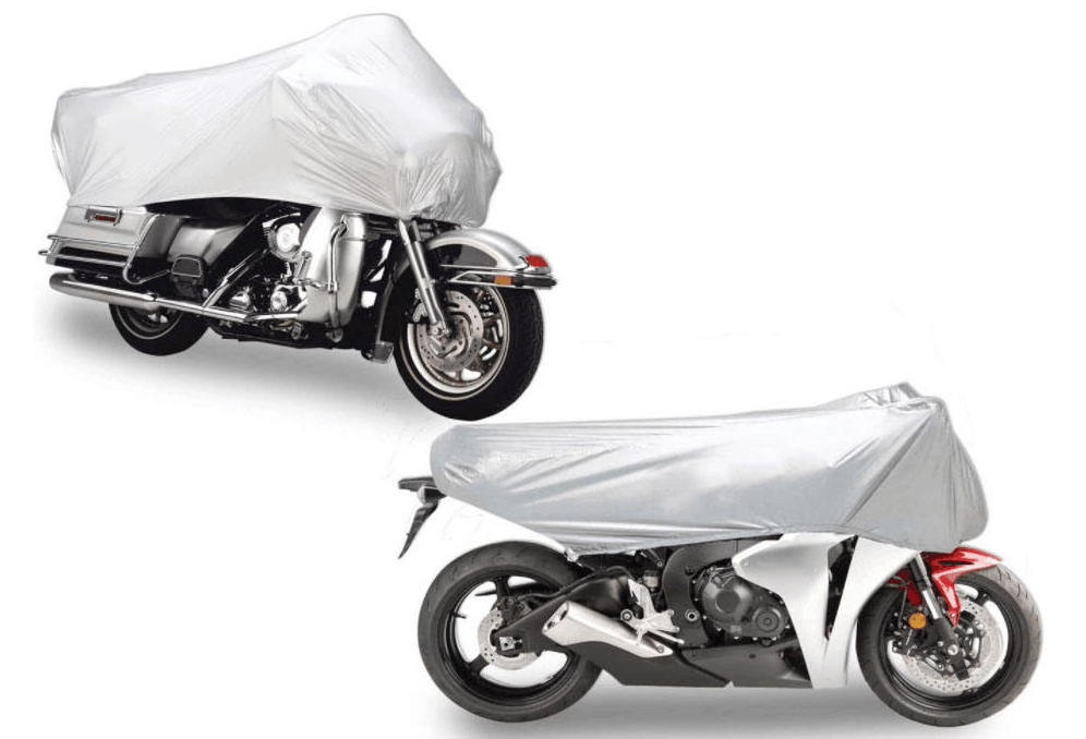 HOTO Heavy Duty Half Motorbike cover with Storage Bag Outdoor Folding Protection Anti UV Proof Motorcycle Rain Protection Cover