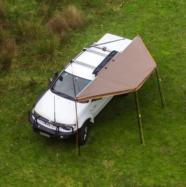 HOTO Outdoor car awning 4x4 4wd 180 degree Awning Side Rooftop Tent Free Standing 180 Car Truck Awnings