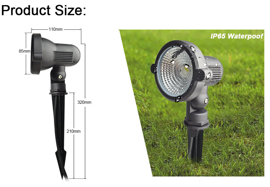 New Design High Quality Landscape Spot Light IP65 Yard Light 10W COB Garden Lights For Christmas