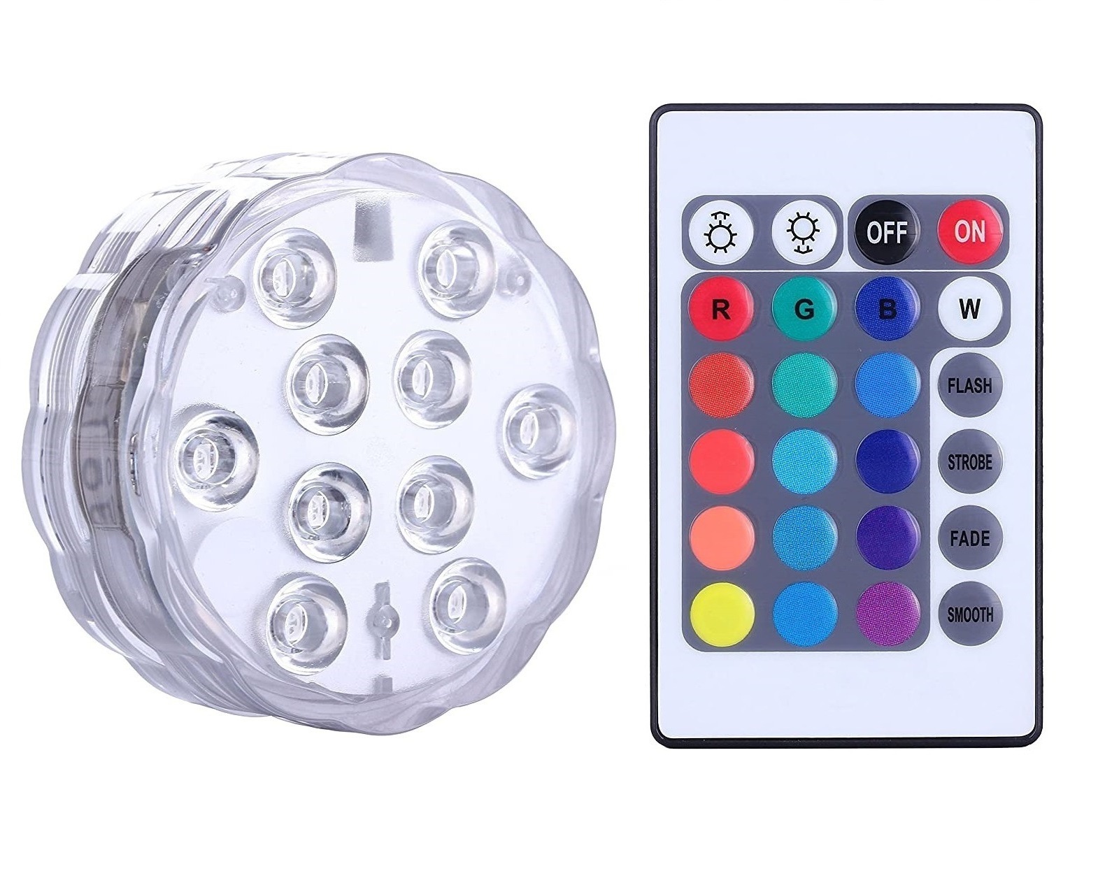 Battery Powered Underwater Waterproof LED Lights Shower Lights Pool Submersible LED Lights with Remote