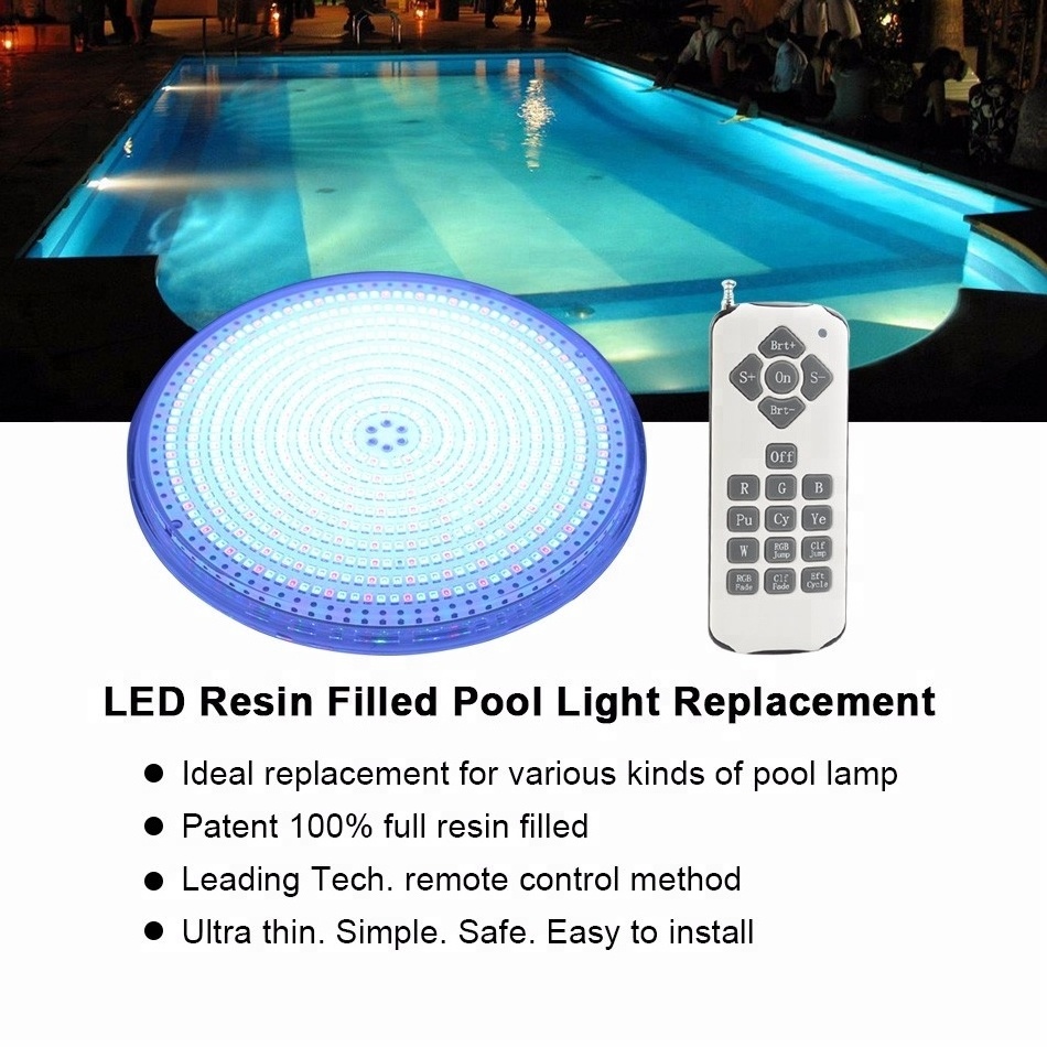 500W Equivalent Par56 Led Submersible Fishing Light Fully Resin Filled Par56 Pool Light