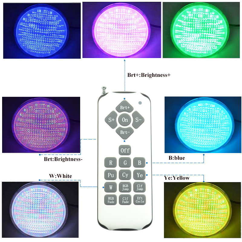 HOTOOK LED Pool Light para Allberca 12V Bulb 18W RGB Swimming Lights piscina