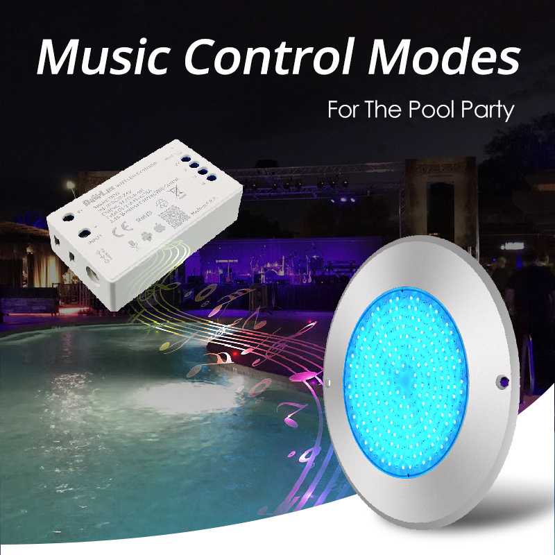 TUYA WiFi LED Pool Light Smart Phone App RF Remote Control Resin Filled Under Water Swimming Pool Lamp Bulb Underwater Lights