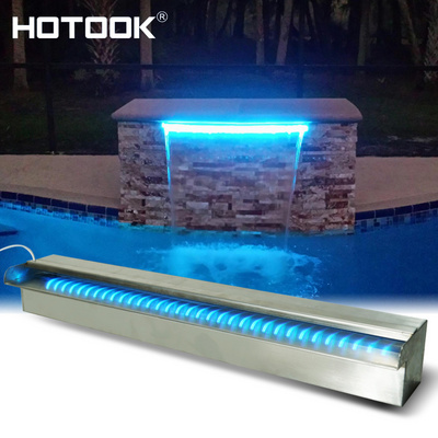 High Quality stainless steel spillway pond waterfall outdoor Cascada piscina artificial swimming pool indoor outdoor waterfall