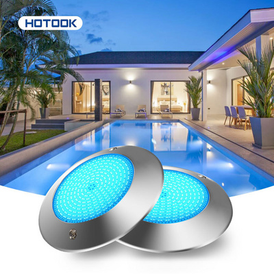 HOTOOK 35W Remote Control 12V Pool Lamp Ip68 Waterproof Rgbw Stainless Steel Resin Filled Underwater Led Swimming Pool Lights