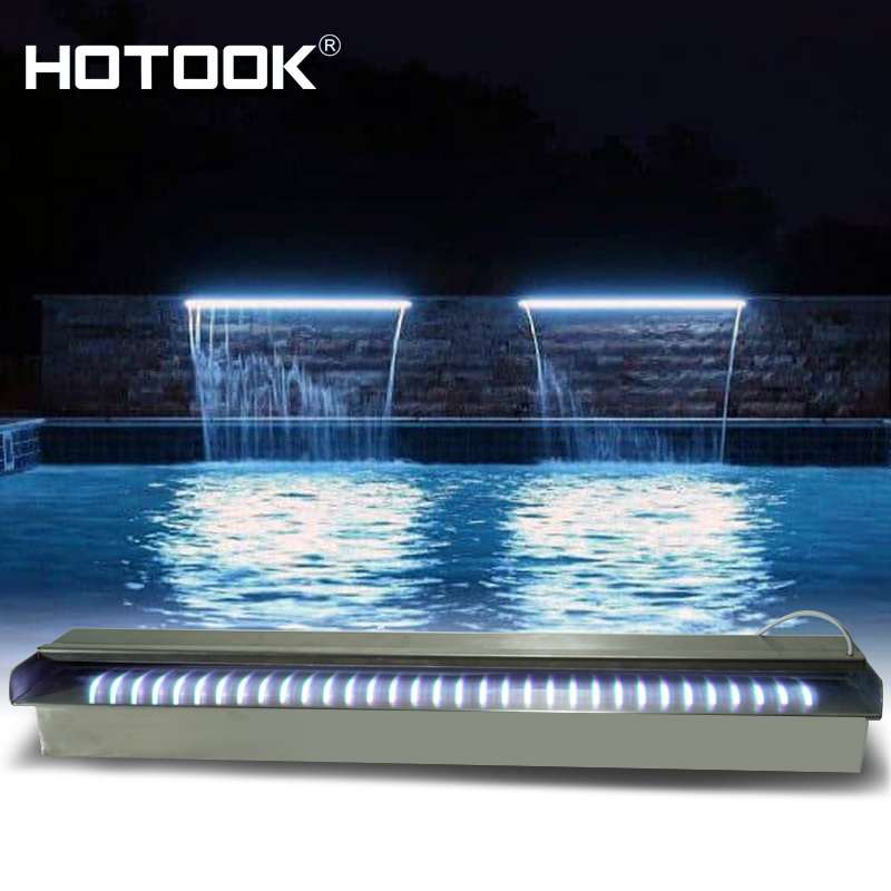 High Quality stainless steel spillway pond waterfall outdoor Cascada piscina artificial swimming pool indoor outdoor waterfall