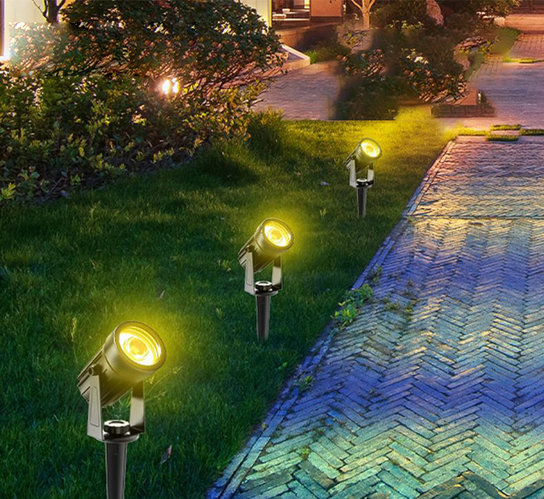 HOTOOK RGB Outdoor 3 Head Home Solar Lantern Cell Flood Garden Wall Street Path Yard Light IP68 Price LED Lighting System Indoor