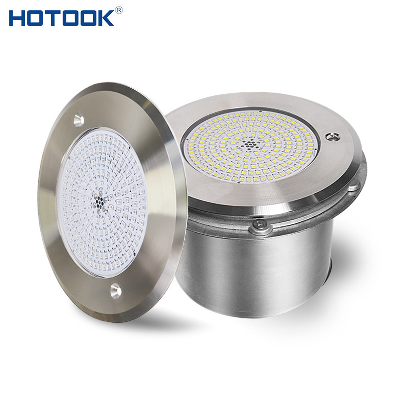 HOTOOK Ultrathin 15W Resin Filled RGB Remote Control Stainless Steel Swimming Pool Light LED Underwater Compatible Brand Niches