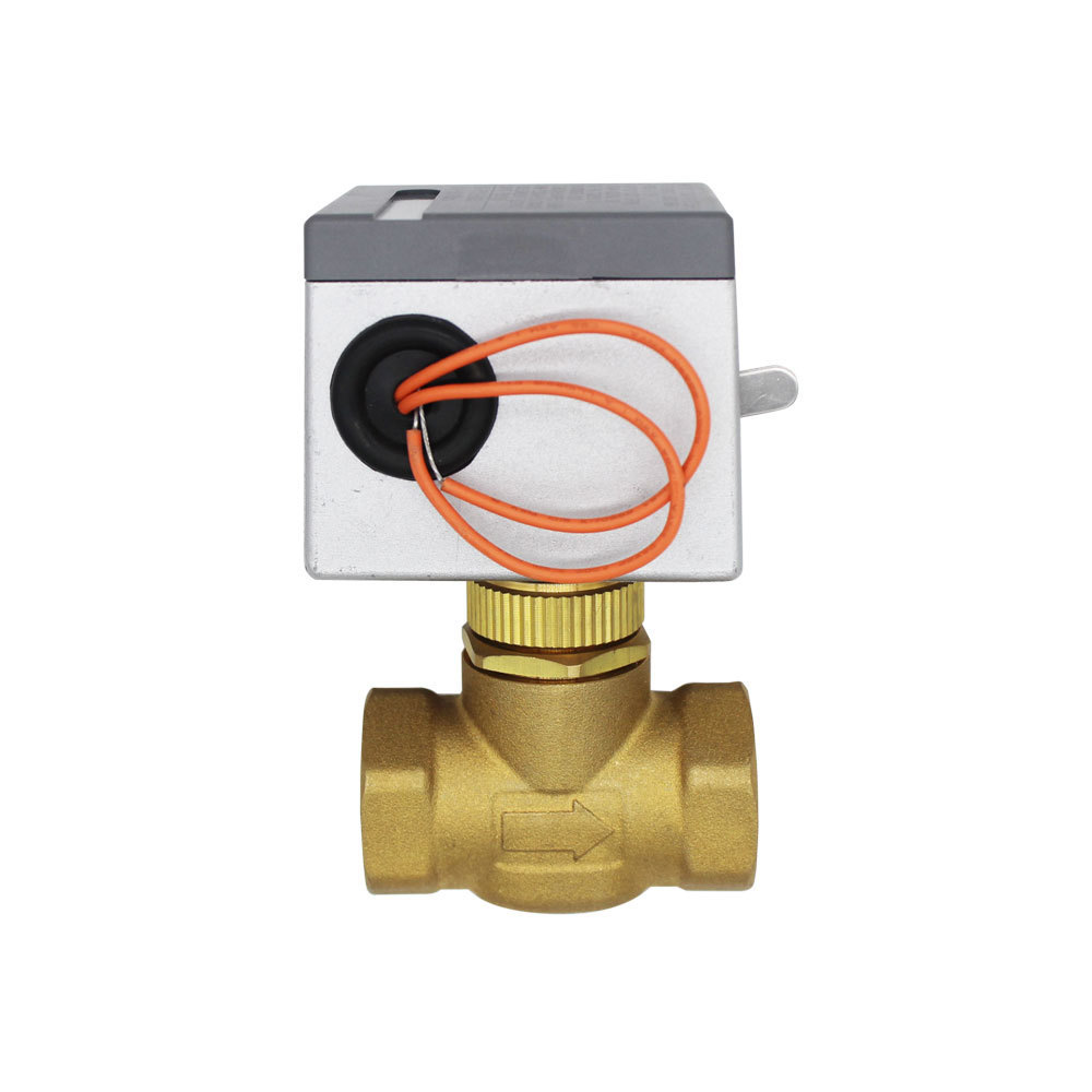 24V 220V 3 Way Hotowell Thermostatic Mixing Motorized Water Valve electric actuator brass globe valves