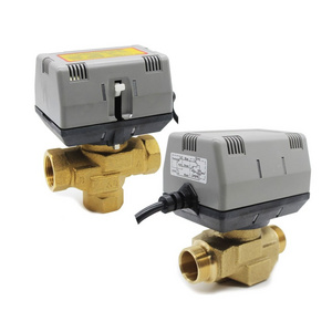 VC4013/VC6013 series FCU on-off 2 way 3 way Motorized water Valve with electrical Actuator