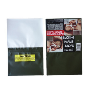 Customized print rolling tobacco pouch with adhesive 50g hand rolling tobacco plastic pouch polythene sleeve