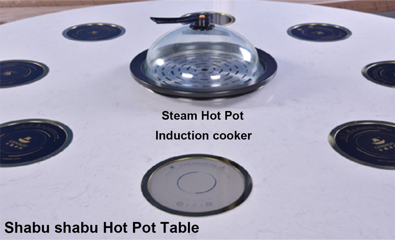 CENHOT Professional Steam Hot Pot Shabu Shabu Electric Stove Dining Table For Restaurant