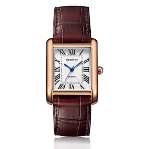 WJ-11058 REBIRTH New Trend Simple Luxury Business Square Men Leather Quartz Watches Popular Watches