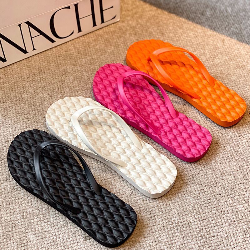 women summer beach flip flops anti slip shoes girl soft foam massage EVA slippers beach slides colorful flip flops