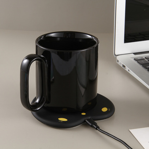 Electric Drink Cup Warmer Pad Mug Coffe Cup Warmer With Adjust Temperature Smart Mug Warmer Wireless Heated Coffee Cup