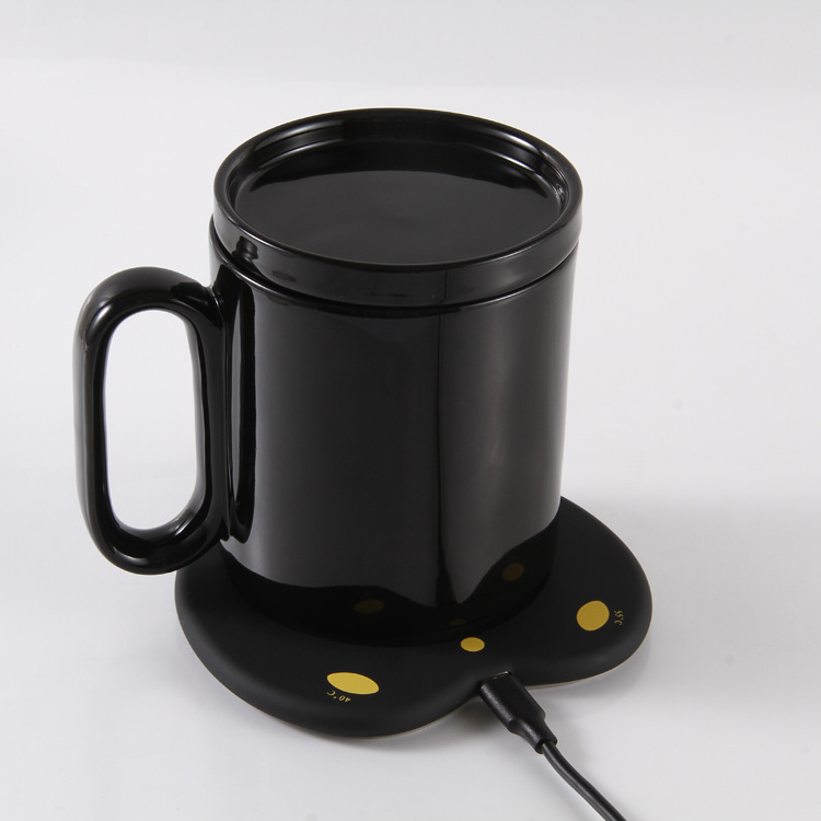 Electric Drink Cup Warmer Pad Mug Coffe Cup Warmer With Adjust Temperature Smart Mug Warmer Wireless Heated Coffee Cup