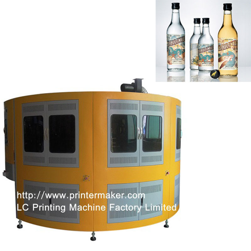 Automatic 4 Color Cnc Bottle Screen Printer Digital Glass Printing Machine