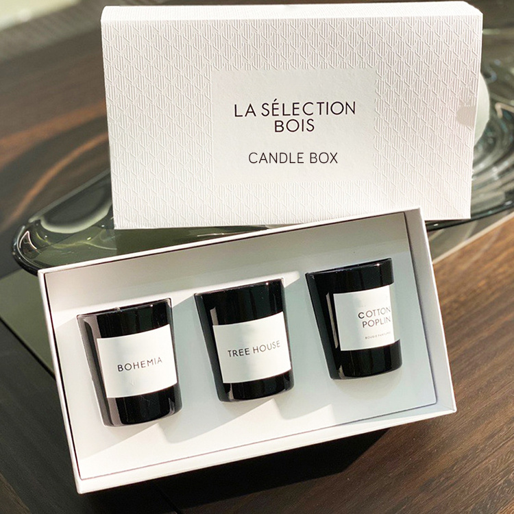 luxury custom small candle boxes packaging candle jar with lid and gift box set with insert