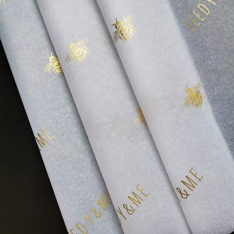 Black Luxury Or Gold Logo Packaging Acid Free Fancy Art Paper Greeting Card Offset Kraft Tissue Wrapping Packaging Paper