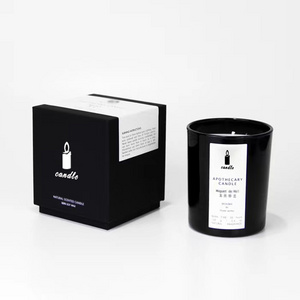 luxury logo print gift set packaging box with lid custom lid and base style scented candle jar packaging box for candles