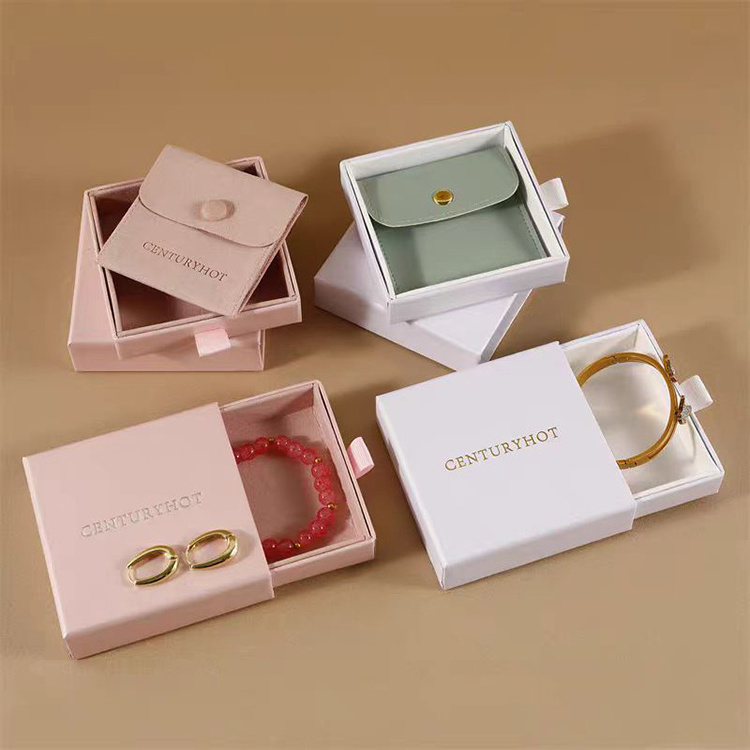 jewelry set box pink velvet preserved rose jewelry storage box packaging luxury earrings and necklace drawer boxes for jewelry