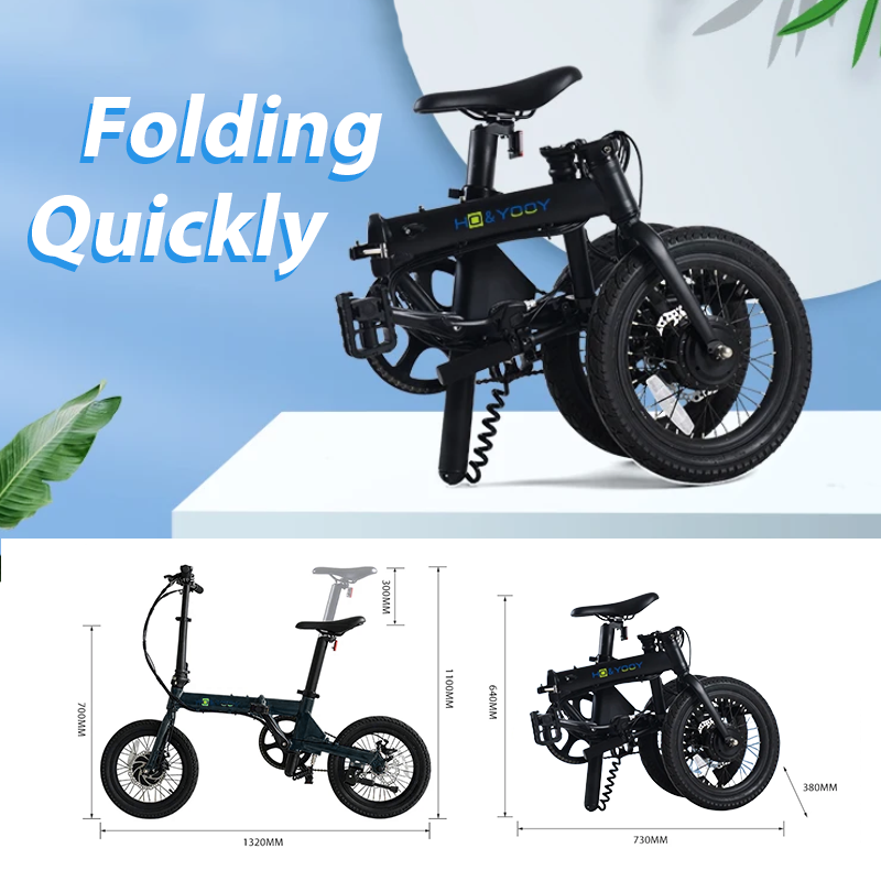 Hottech 2024 Wholesale China Sales Price UK Warehouse 250W 16 Inch Folding Foldable Adult Bike Ebike E Bike Electric Bicycle