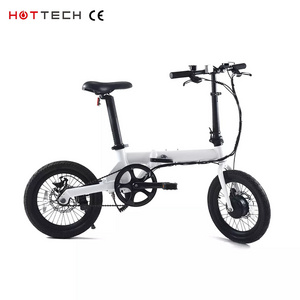 Hottech 2024 Wholesale China Sales Price UK Warehouse 250W 16 Inch Folding Foldable Adult Bike Ebike E Bike Electric Bicycle