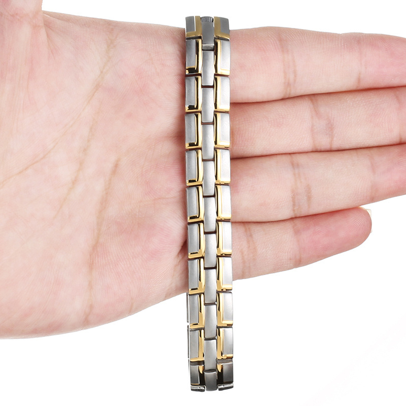 Fashion Stainless Steel Bracelet Blanks With Silver Gold IPG Plate