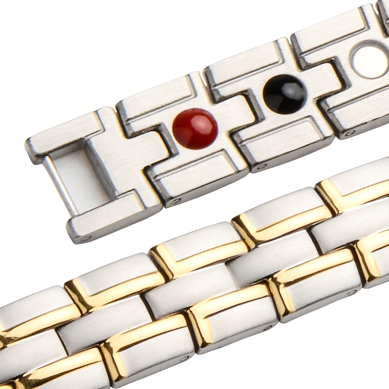 Fashion Stainless Steel Bracelet Blanks With Silver Gold IPG Plate