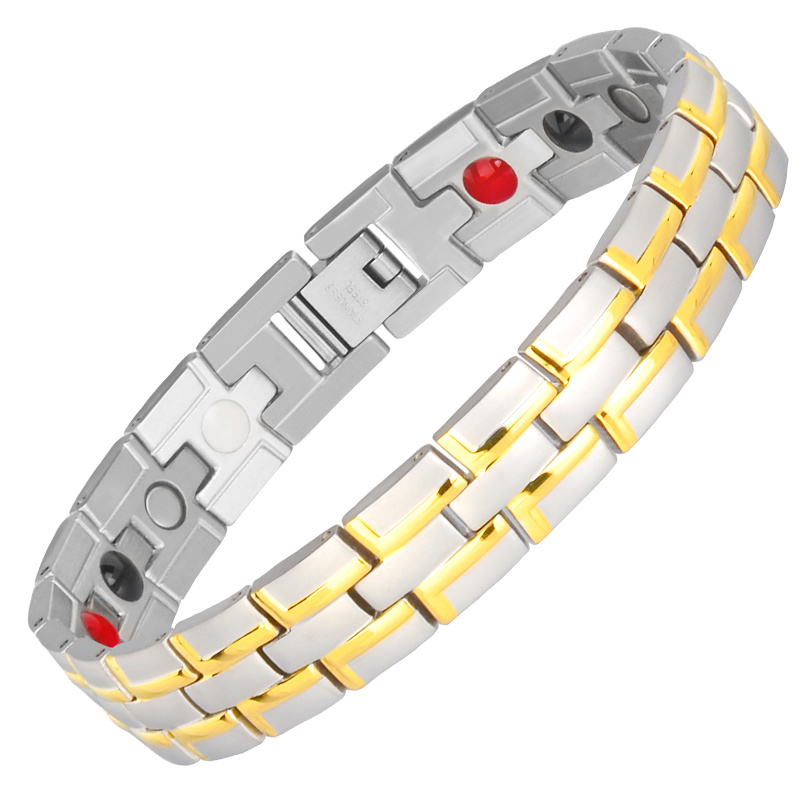 Fashion Stainless Steel Bracelet Blanks With Silver Gold IPG Plate